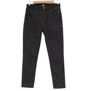 LuLaRoe Jeans Size 28 Black Stretch Denim Skinny Ankle Slimming Comfort Mid Rise
